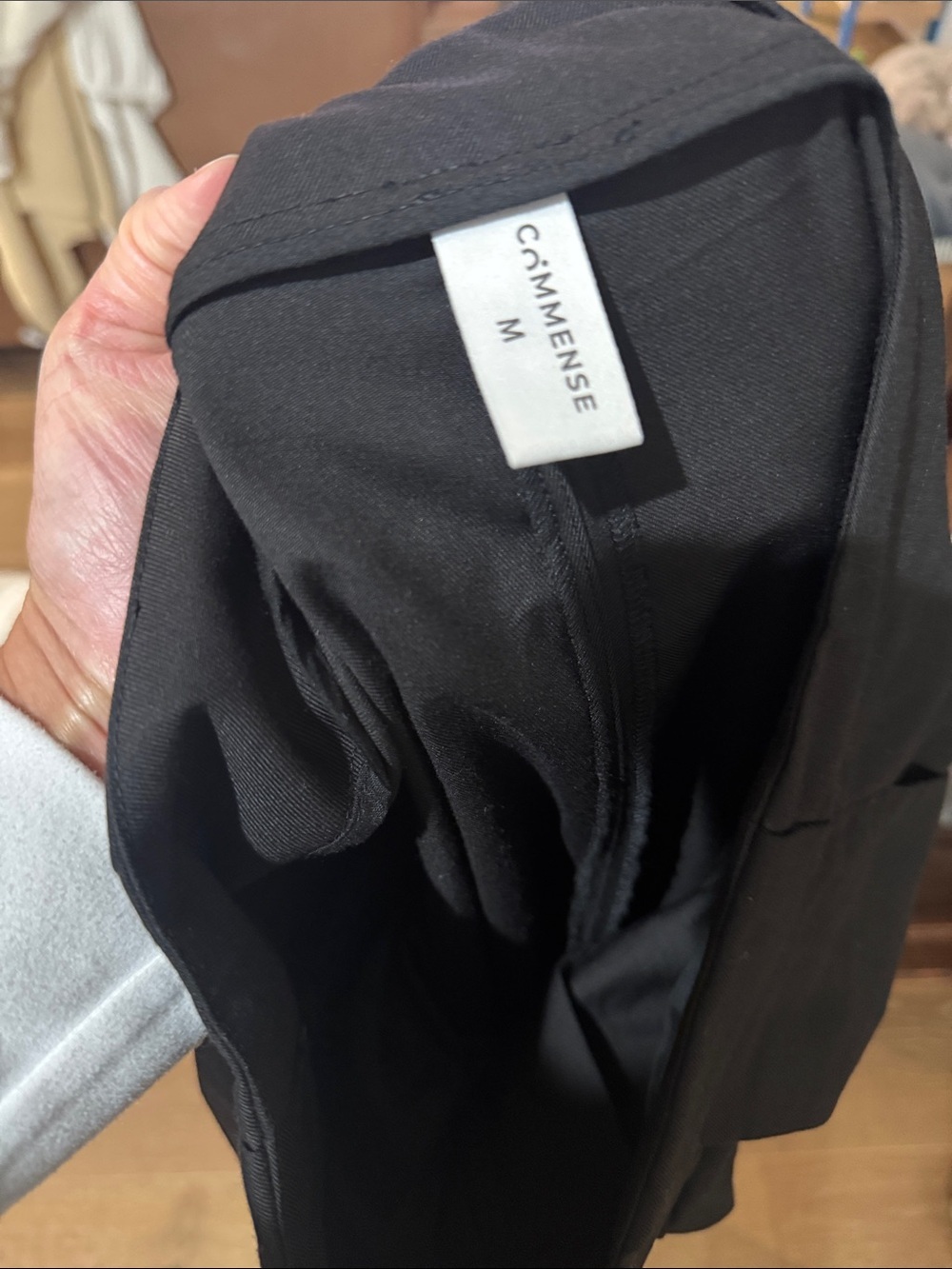 Commense Black Wide Leg Pleated Trousers Size M - Picture 4 of 5